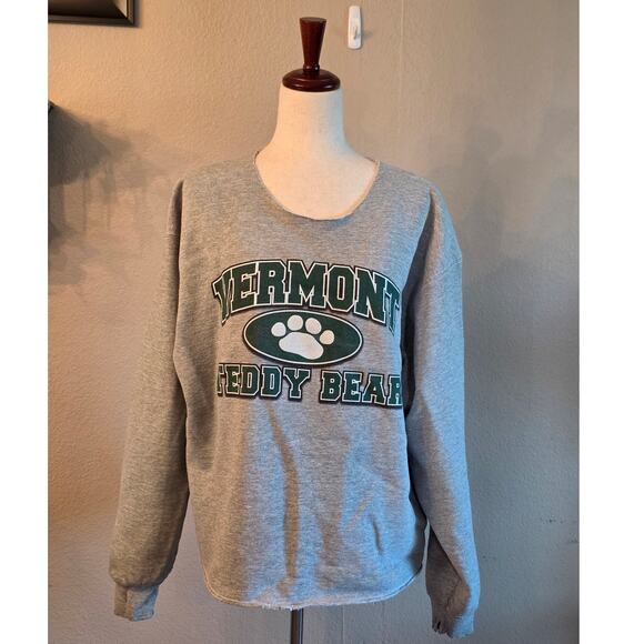 Vermont Teddy Bear Heavyweight Sweatshirt No Size Tag - Picture 1 of 7